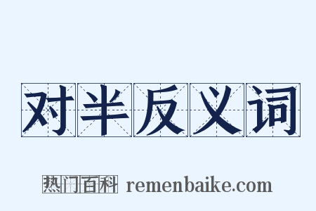 对半反义词是什么意思的图片